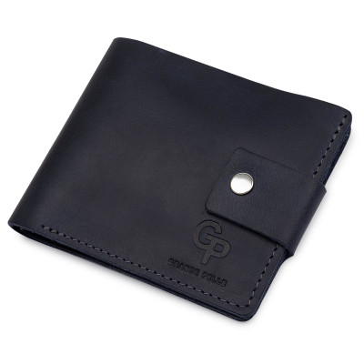 Портмоне Grande Pelle Шкіряне Темно-синє (11519) Вінниця - фото 1