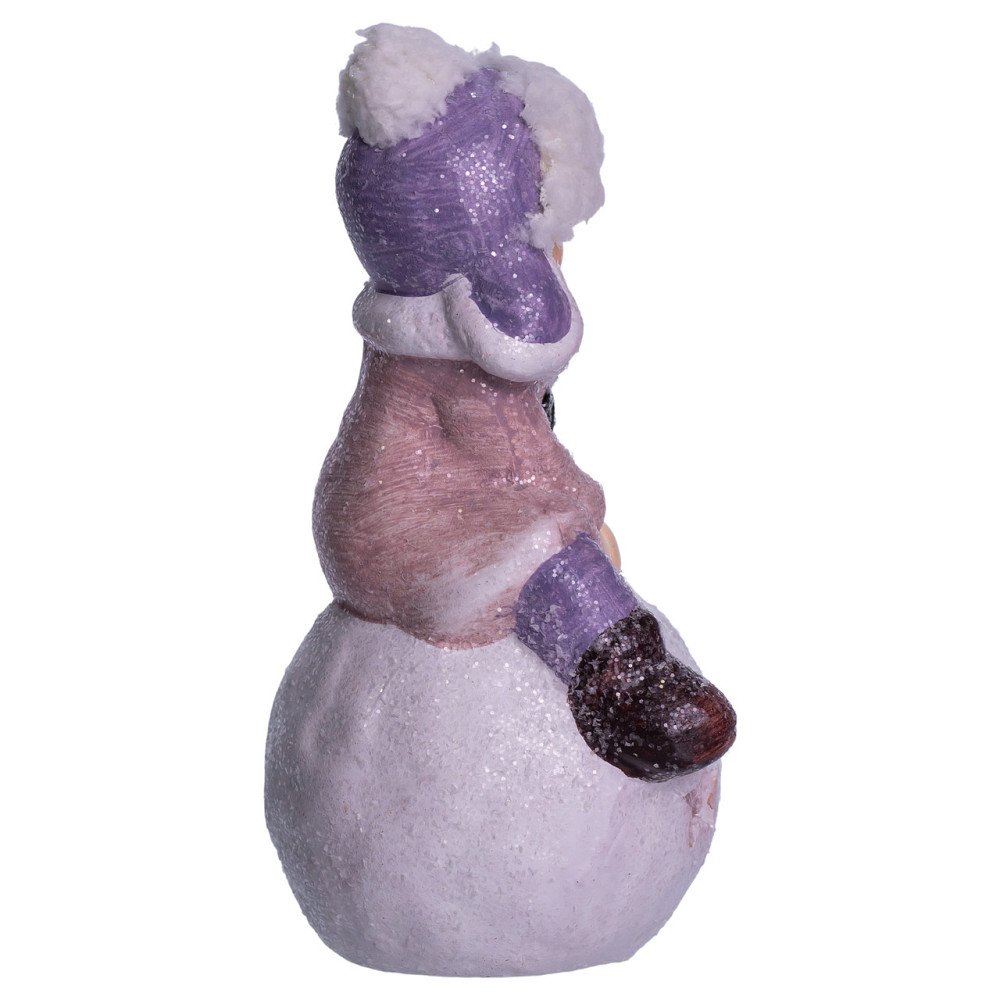 Yiwu Новорічна фігурка з підсвіткою Дівчинка на сніговій кулі з фарфору 8×7×16 (см) новорічний Коломия - фото 3