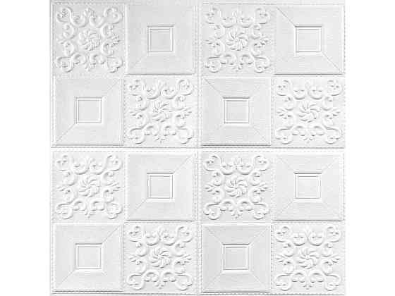 Панель стеновая 3D 700 * 700 * 5мм 114 Белый (SBD) SW-000006 ТМ STICKER WALL Киев