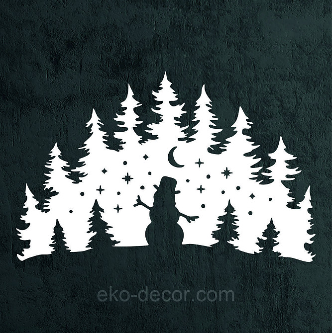 Декоративное настенное Панно «Новый год», Декор на стену 110*70 см, Белый Киев - изображение 6