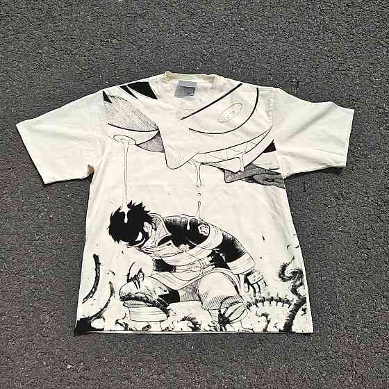 Футболка чоловіча з принтом аніме Аніме Фіре Форке Схінра манга оверсайз (S/M/L) Черний Дніпро