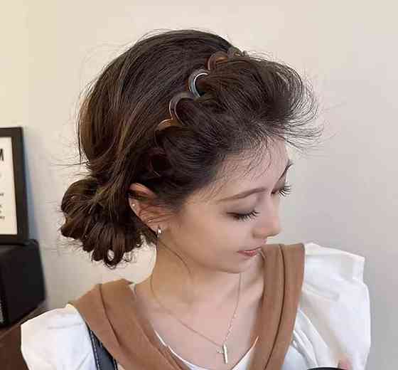 Обруч ободок для волосся Чорний Сміла