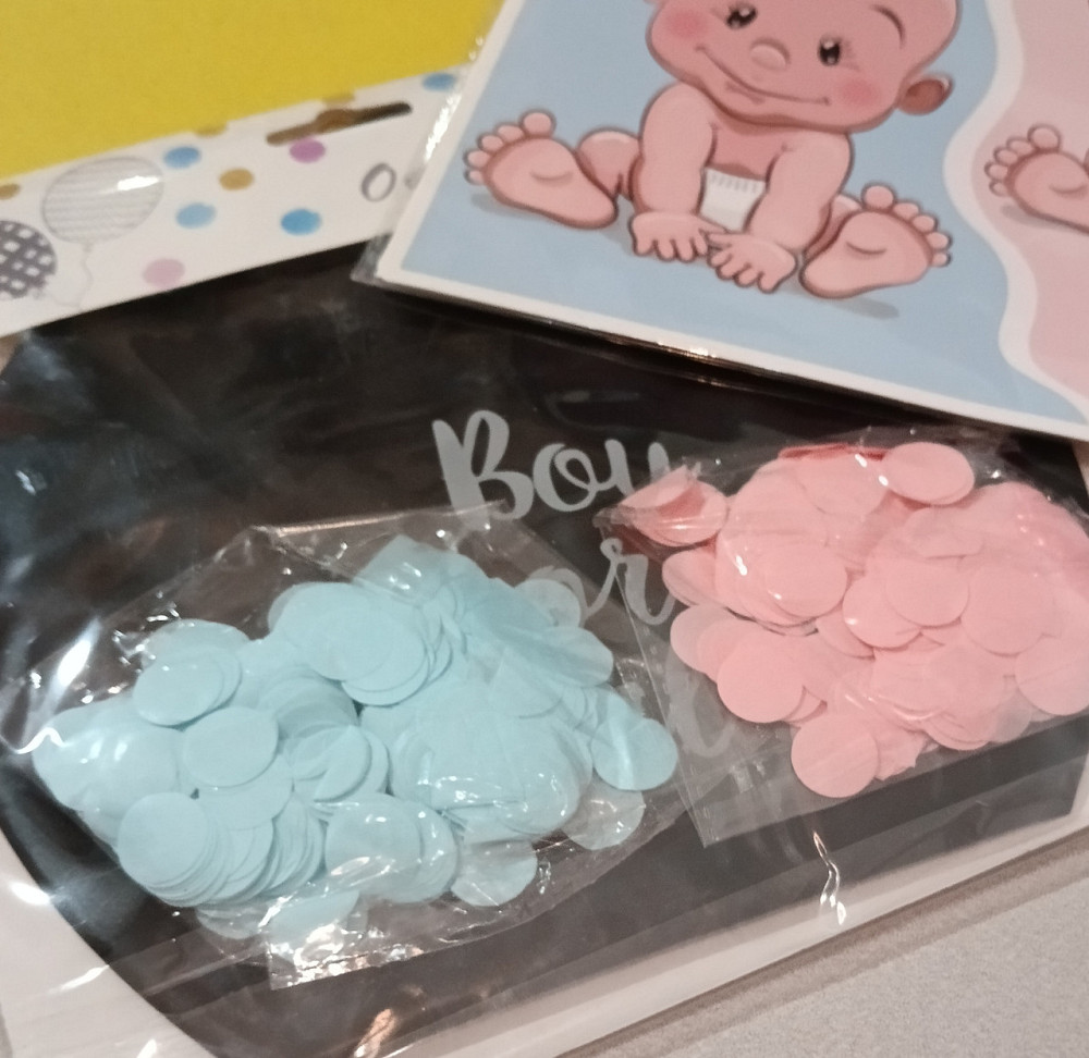 Латексный гендерный шарик Boy OR girl черный Киев - изображение 4