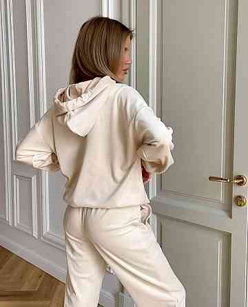 Жіночий плюшевий костюм двійка: худі і штани Одеса