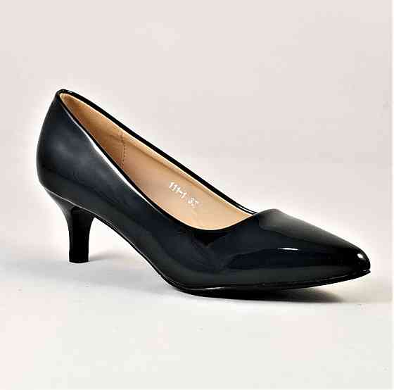 Жіночі Чорні Лакові Туфлі на Каблуку Модельні (розміри: 36,37) — 11-1 / 075-1 Дніпро