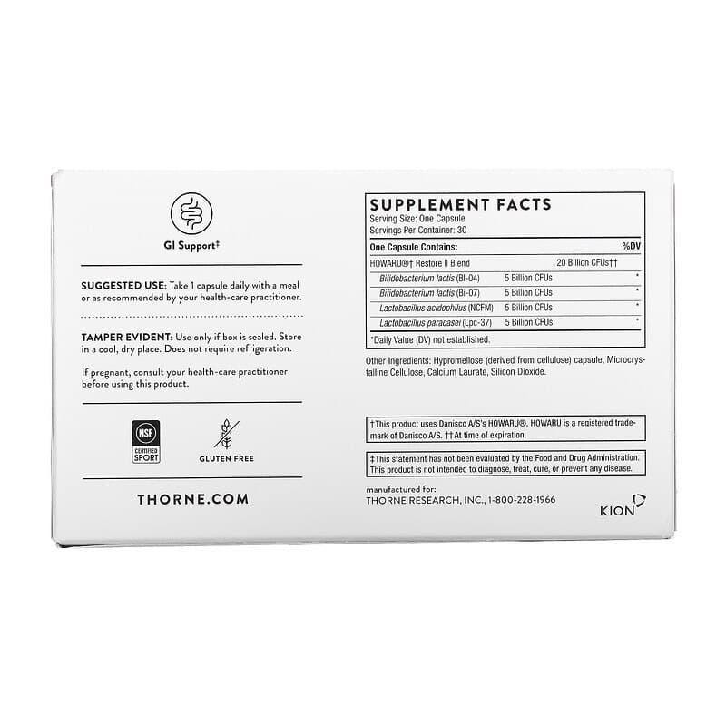 Пробиотики Thorne FloraSport 20В 30 капс Киев - изображение 2