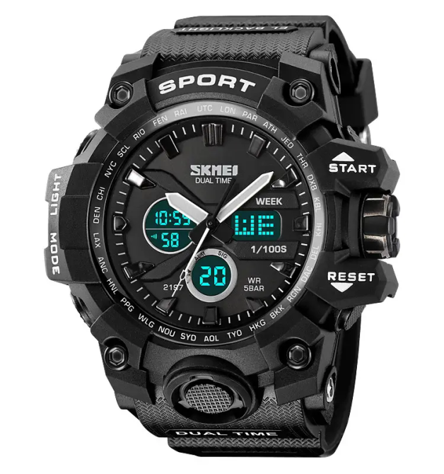 Годинник чоловічий наручний спортивний Skmei 2197 Чорний Вінниця - фото 2