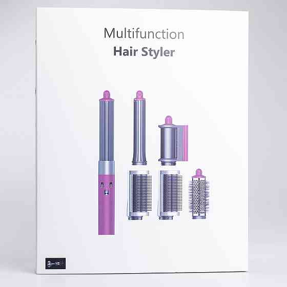 Мультистайлер для волос Airwrap с 6 насадками, розовый Киев