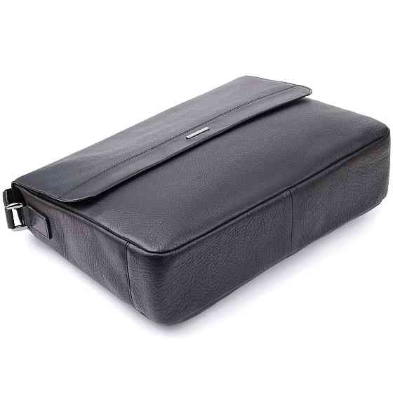 Чоловіча сумка-портфель для ноутбука із зернистої натуральної шкіри Tony Perotti 20864_1 (6036-38 nero) Чорний Київ