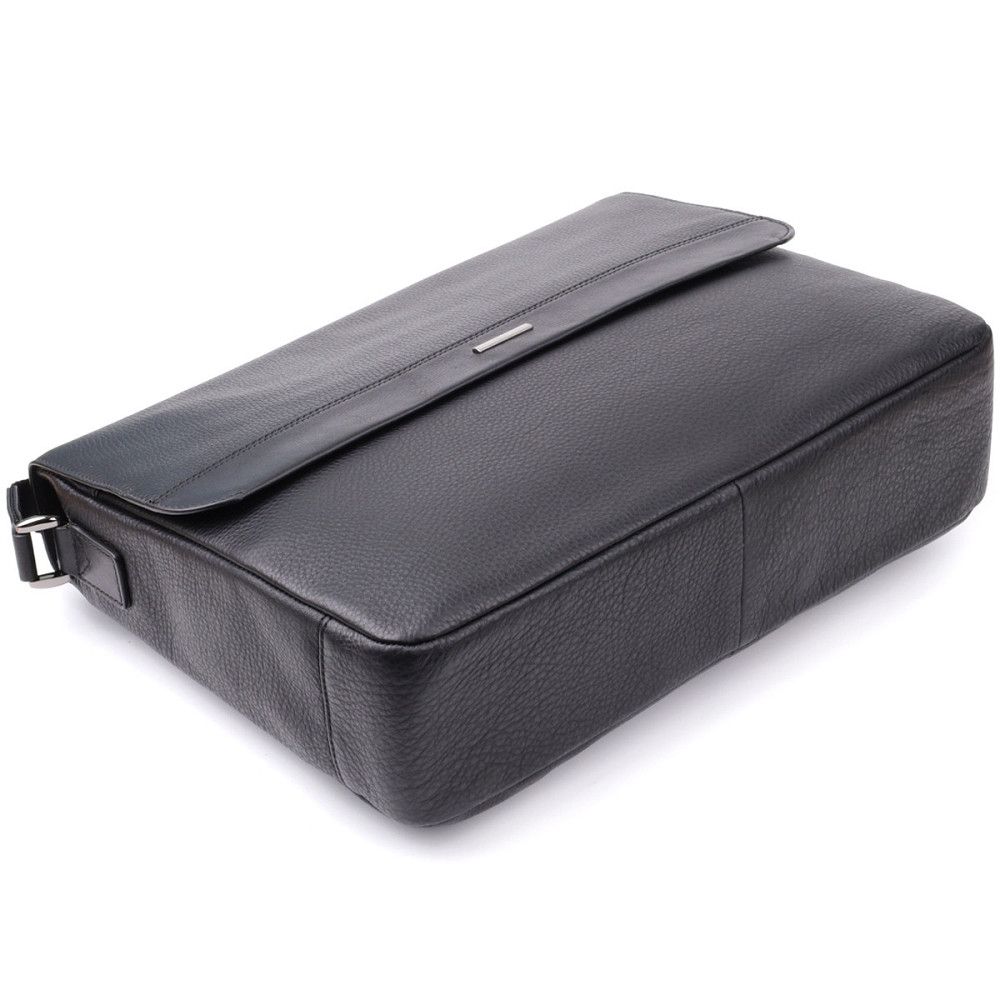 Чоловіча сумка-портфель для ноутбука із зернистої натуральної шкіри Tony Perotti 20864_1 (6036-38 nero) Чорний Київ - фото 5