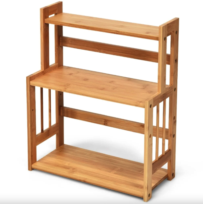 Полиця-органайзер Costway Bamboo кухонна стійка бамбук 3 полки Киев - изображение 4