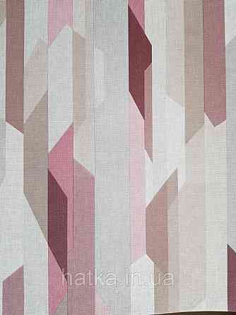 Ообои вінілові на флізелін Decoprint Moments MO22823 геометрія абстракція різні кольори рожевий коричневий Київ