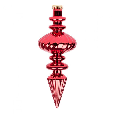 Елочная игрушка Novogod`ko Сосулька, пластик, 23 cм, красная, глянец (974090) Винница - изображение 1