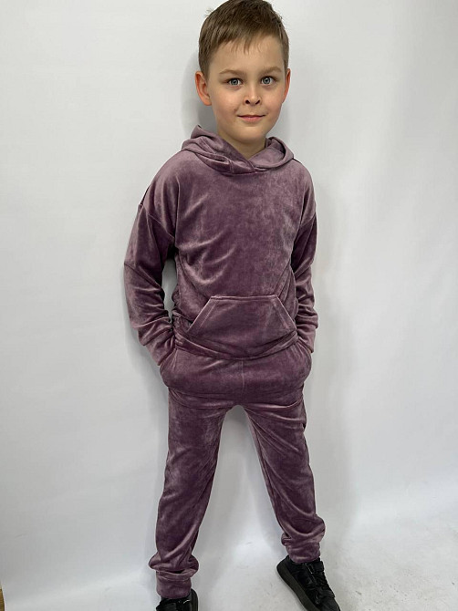 Дитячий велюровий костюм Кенгуру 98-104 Ліловий Харків - фото 1