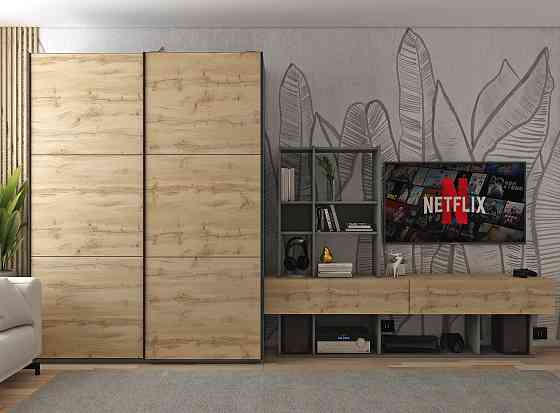 Шафа-купе двохдверна Doros G-Caiser 160х60х240 см Графіт/Дуб евок (DRS-011039) Дніпро