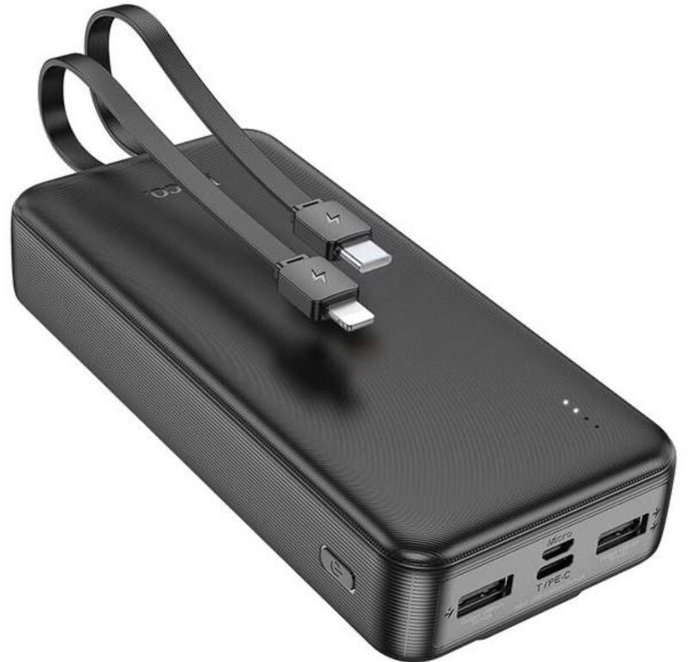 Павербанк з вбудованими кабелями 20000mAh HOCO J118A є ОПТ Київ - фото 2