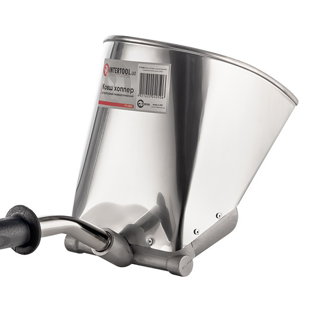 Ковш-хоппер штукатурный пневматический для потолка, 3 л, 5-6 атм, 400 л/мин INTERTOOL PT-0405 Киев - изображение 8