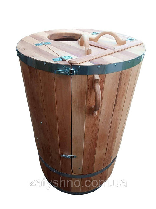 Фитобочка 80 см с ольхи круглая с парогенератором Киев - изображение 1