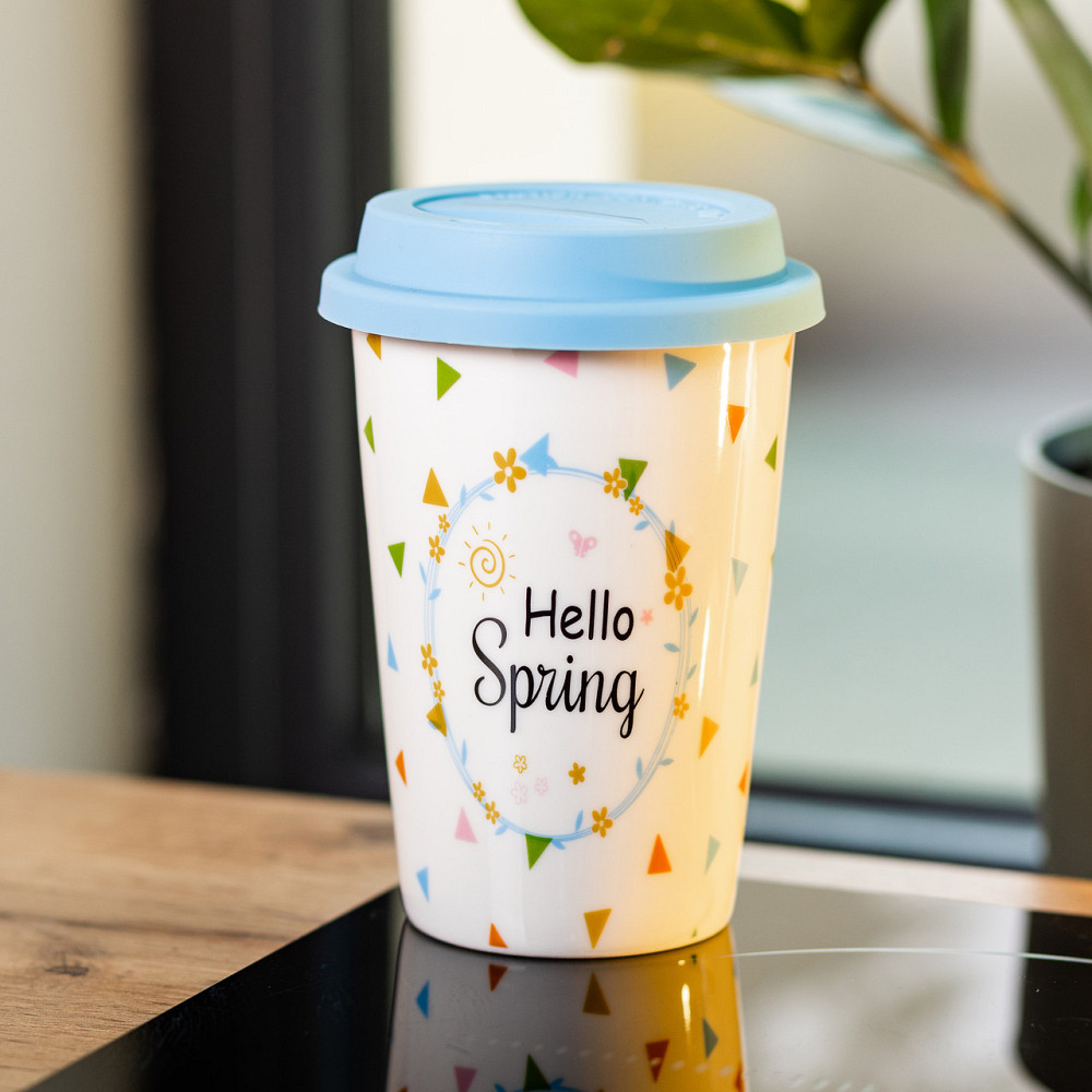 порцелянаовий стакан із силіконовою кришкою та отвором для трубочки 420 мл RX-N240546HS Коломия - фото 6