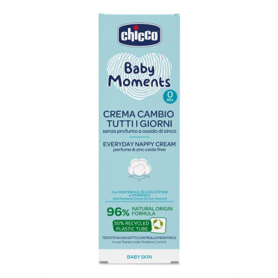 Дитячий крем Chicco Baby Moments захисний щоденний з патенолом під підгузок 100 мл (11641.00) Вінниця - фото 2