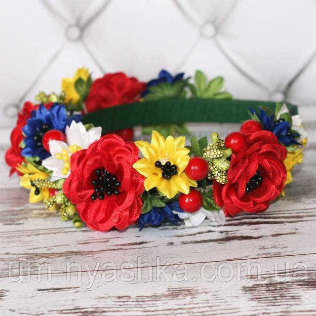 Обідок обруч з трояндочками "Польові квіти" Кривий Ріг - фото 1