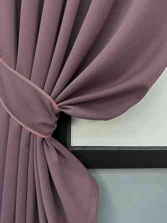 Комплект коротких штор VR-Textil Блекаут Midnight № 1231ш Марсала 140х170 см 2 шт (35-0457) Київ