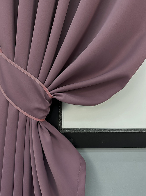 Комплект готовых штор VR-Textil Блэкаут Midnight № 1231ш Марсала 140х170 см 2 шт (35-0457) Киев - изображение 4