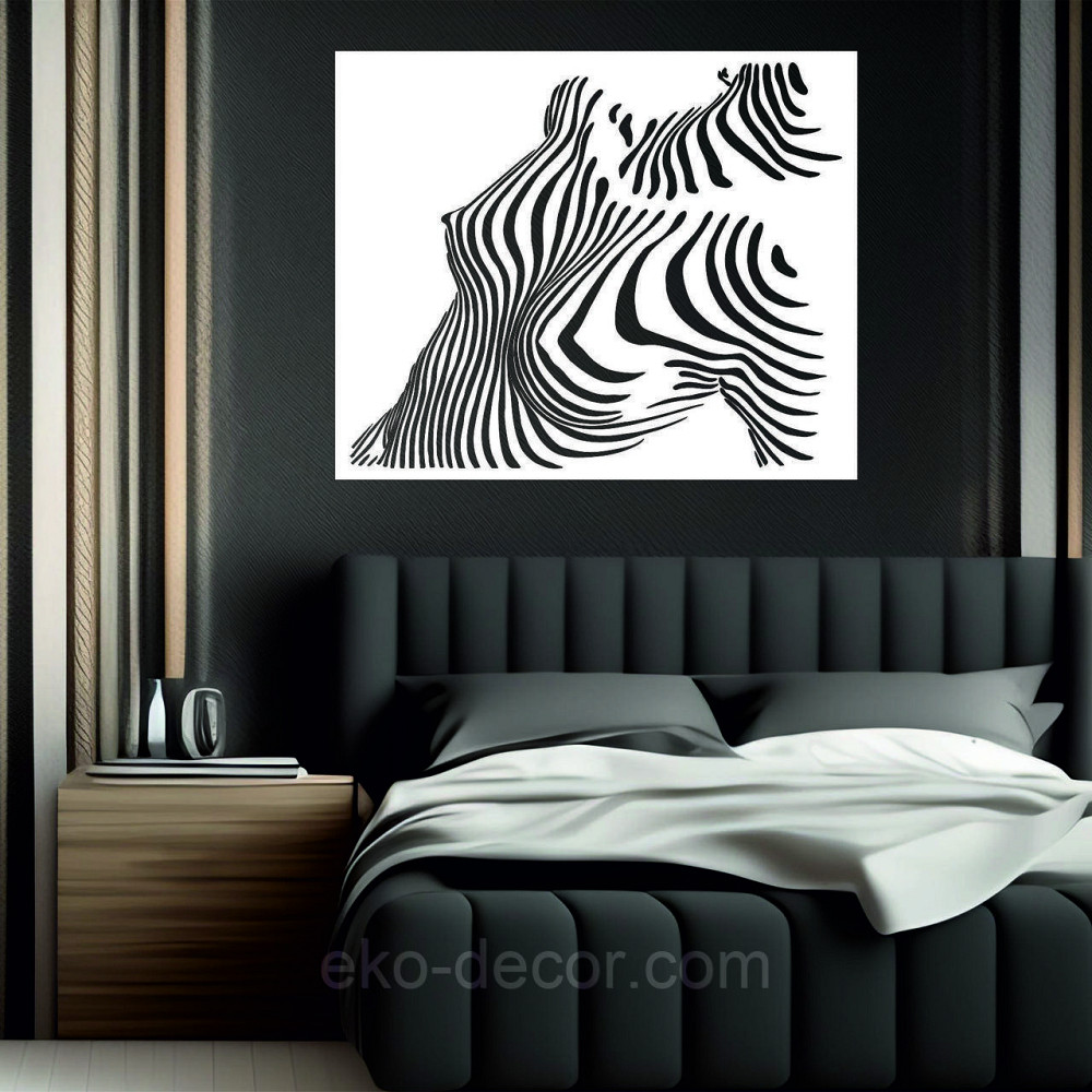 Декоративное настенное Панно «Тело Женщины», Декор на стену 90*73 см, Белый Киев - изображение 1