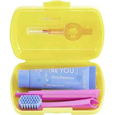 Набор косметики Curaprox Be You Yellow Дорожный гигиенический (7612412429862) Винница