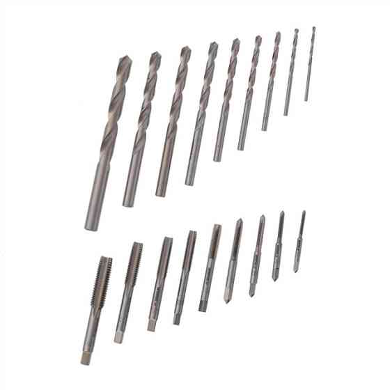 Набор метчиков и сверл, 18 ед. INTERTOOL SD-8100 Киев