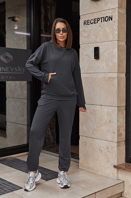 Спортивний костюм худі та джогери "Dante" | Батал | Розпродаж моделі Графіт, 50-52 Київ - фото 2