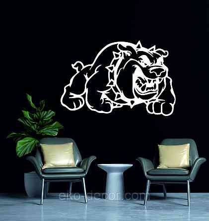 Декоративне настінне Панно «Бульдог - Спайк», Декор на стіну 50*32 см, Білий Київ