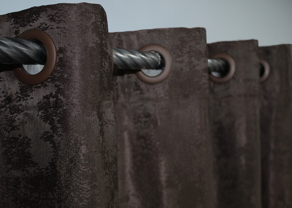 Комплект штор на люверсах VR-Textil Жакард Sultan XO № 1122ш Венге 150х250 см 2 шт (37-0207) Київ - фото 8