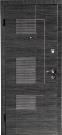 Двері вхідні Наші Двері МЕГА Венге горизонт сірий 960х2040 мм Київ