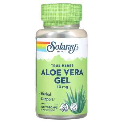 Трави Solaray Алое віра, концентрований гель, 10 мг, Aloe Vera Gel, 100 вег (SOR00120) Вінниця