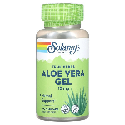 Трави Solaray Алое віра, концентрований гель, 10 мг, Aloe Vera Gel, 100 вег (SOR00120) Вінниця - фото 1