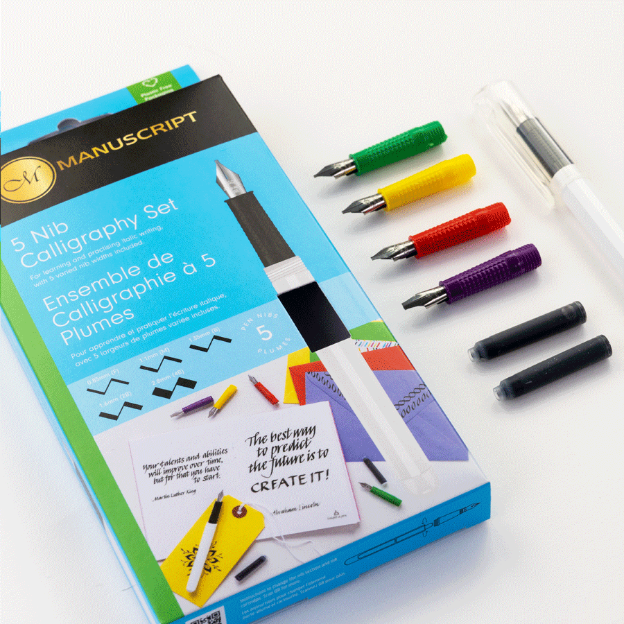 Набір для каліграфії 5 Nib Calligraphy Set (5 пер 2 картриджи) Manuscript Київ - фото 6