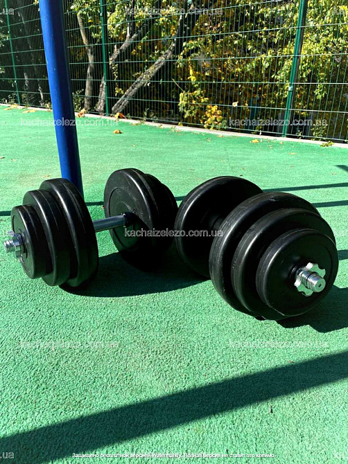 Гантелі набірні 2 по 20 кг з ABS покриттям хром грифи Гантелі, гирі, штанги і диски бітумні Київ - фото 1