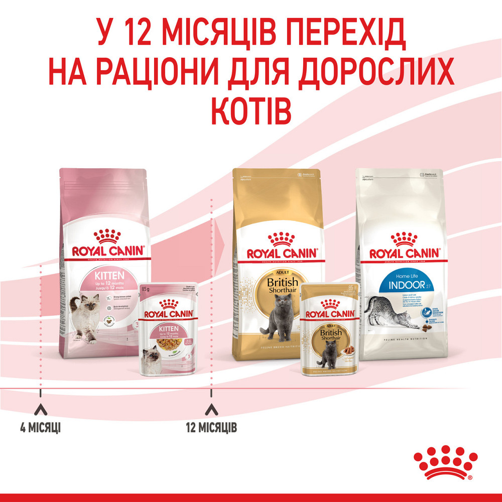 Вологий корм для кошенят ROYAL CANIN KITTEN IN JELLY 0.085 кг Київ - фото 9