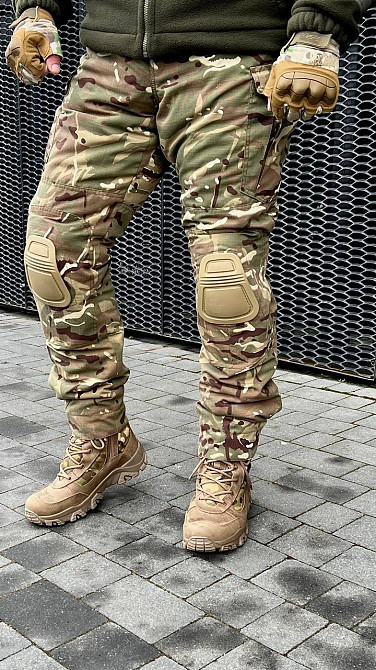 Зимові штани мультикам з наколінниками , тактичні зимові теплі штани мультикам матеріал  ріп стоп з наколінник Львов - изображение 6