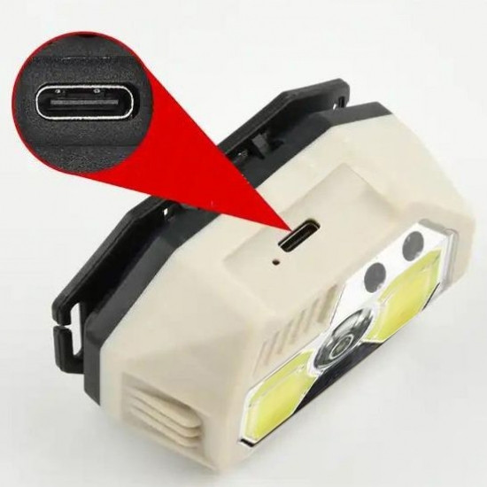 Налобний ліхтар акумуляторний 2 ліхтаря cob червоне світло type-c Вінниця - фото 2