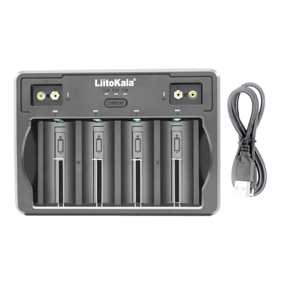 Универсальное зарядное устройство Liitokala Lii-D4 на 4 канала ​​​​​​​(Li-ion, NiMH+NiCD + крона) Type-C Киев