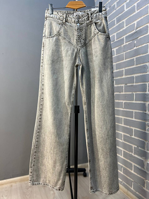 Джинси жіночі Its Basic 2909 STRAIGXT кокетка на гудзиках прямі від стегна сірі, сірий, 36, 36, 73 см, 102 см Київ - фото 17