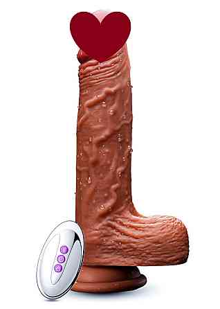 Реалістичний вібратор Boss Series Fox Silicone, Vibration 10, Rotate, Telescopic, Heating, 21cm Sex Aura Київ