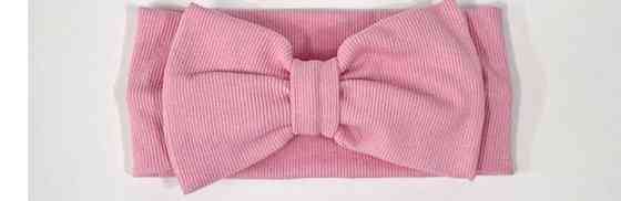 Пов'язка для дівчинки світло-рожева Бантик Київ