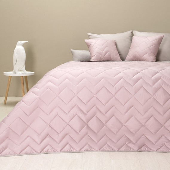 Покривало IDEIA Izzy 240х260 см пудра-сірий (56861223) Чернівці - фото 1