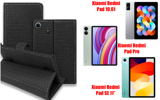 Книга-трансформер для планшета Xiaomi Redmi Pad 2 Pro 5G, цвет Black Krokodil Black Киев