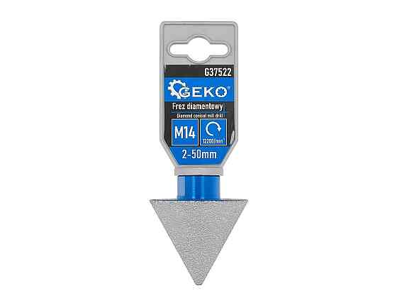 Фреза алмазна конічна "GeKo"  2-50мм на КШМ з кріленням М14 Стрый