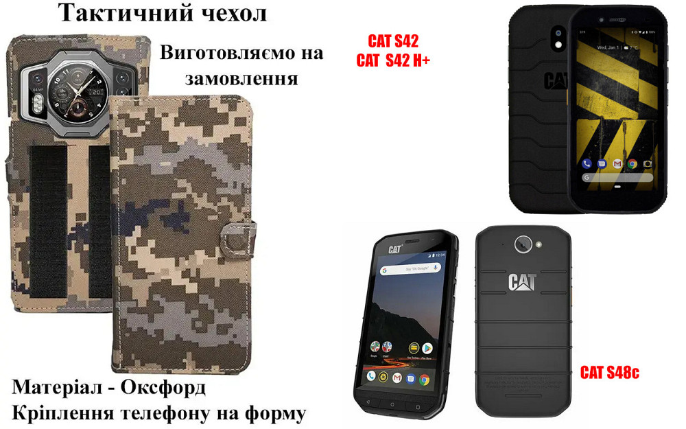 Тактический чехол для Blackview Oscal S70, Oscal S70 Pro, крепится к снаряжению на липучке Киев - изображение 1