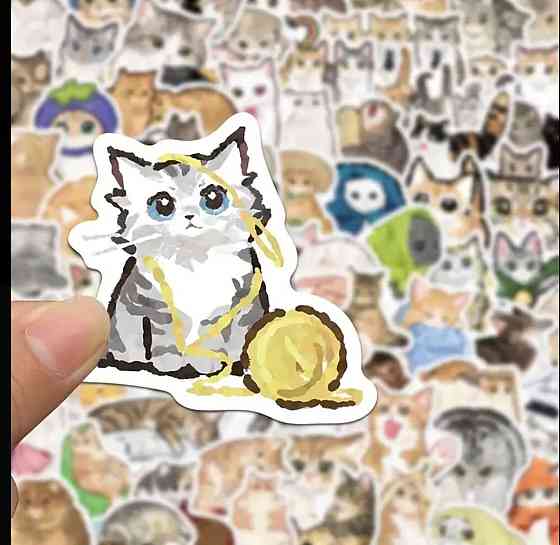 Наклейки с котиками 70 шт – милые стикеры для декора Киев